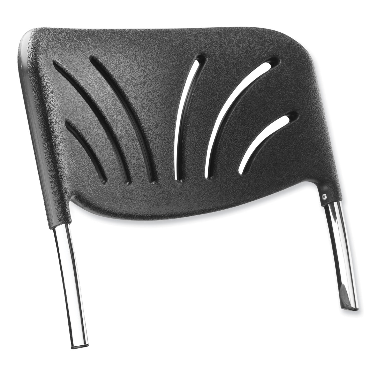 NPS® Backrest for The Elephant Z-Stool, Surface Color: Black, Frame Color: Chrome