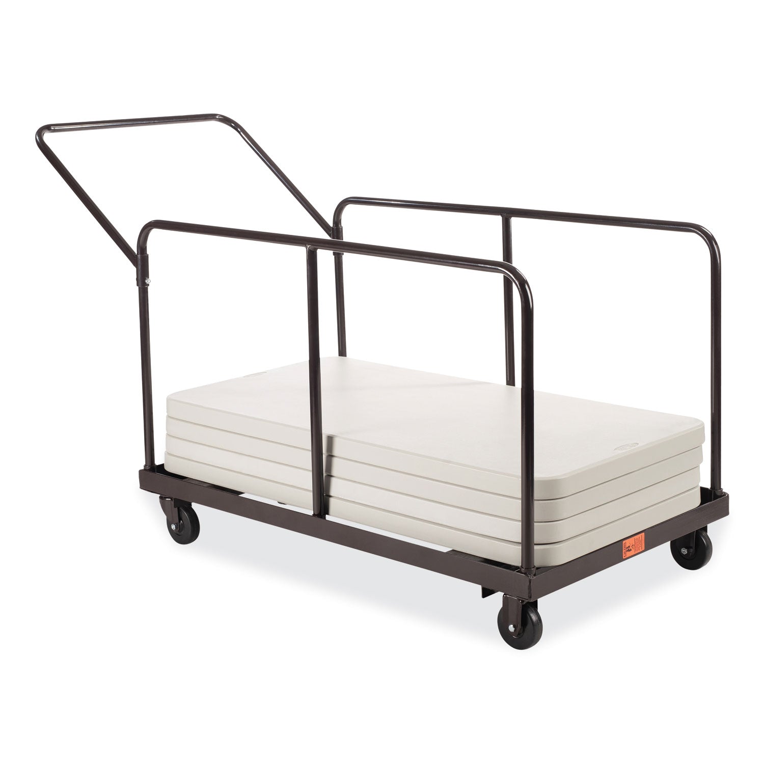 NPS® Folding Table Dolly for Round & Rectangular Tables, Frame Color: Brown