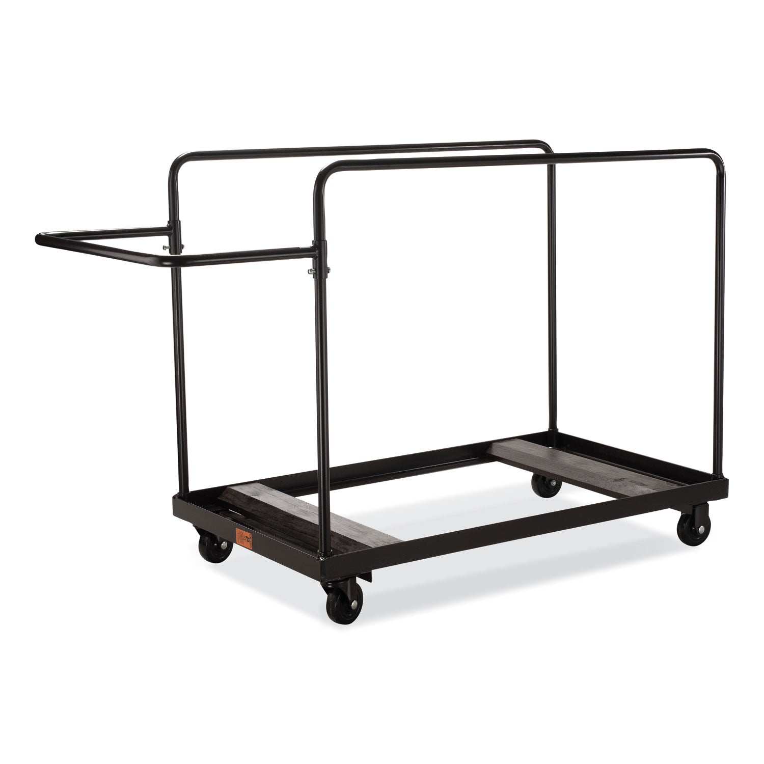 NPS® Folding Table Dolly for Vertical Storage, 71" Round Tables, Frame Color: Brown