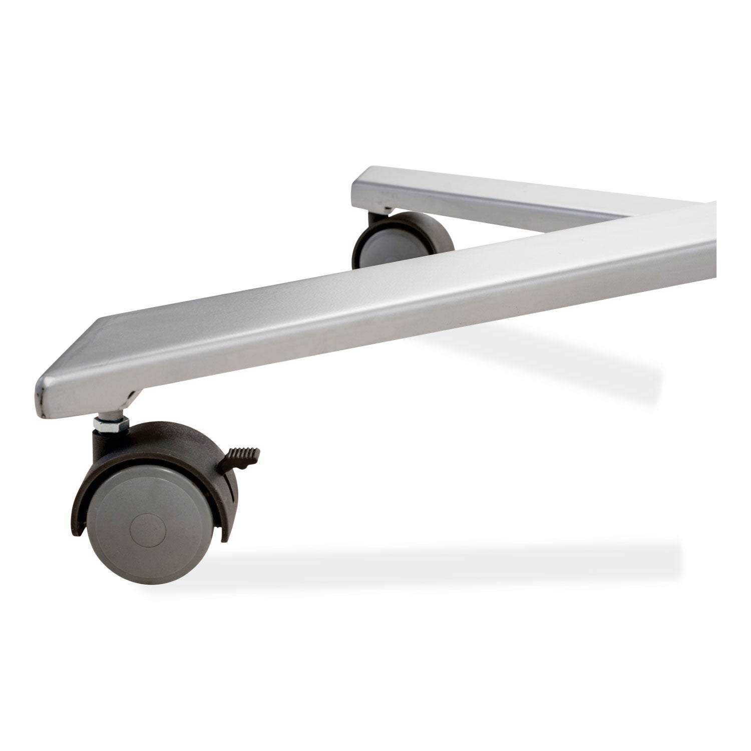 NPS® Café Time Adjustable-Height Table, Surface Color: Charcoal Slate, Frame Color: Silver