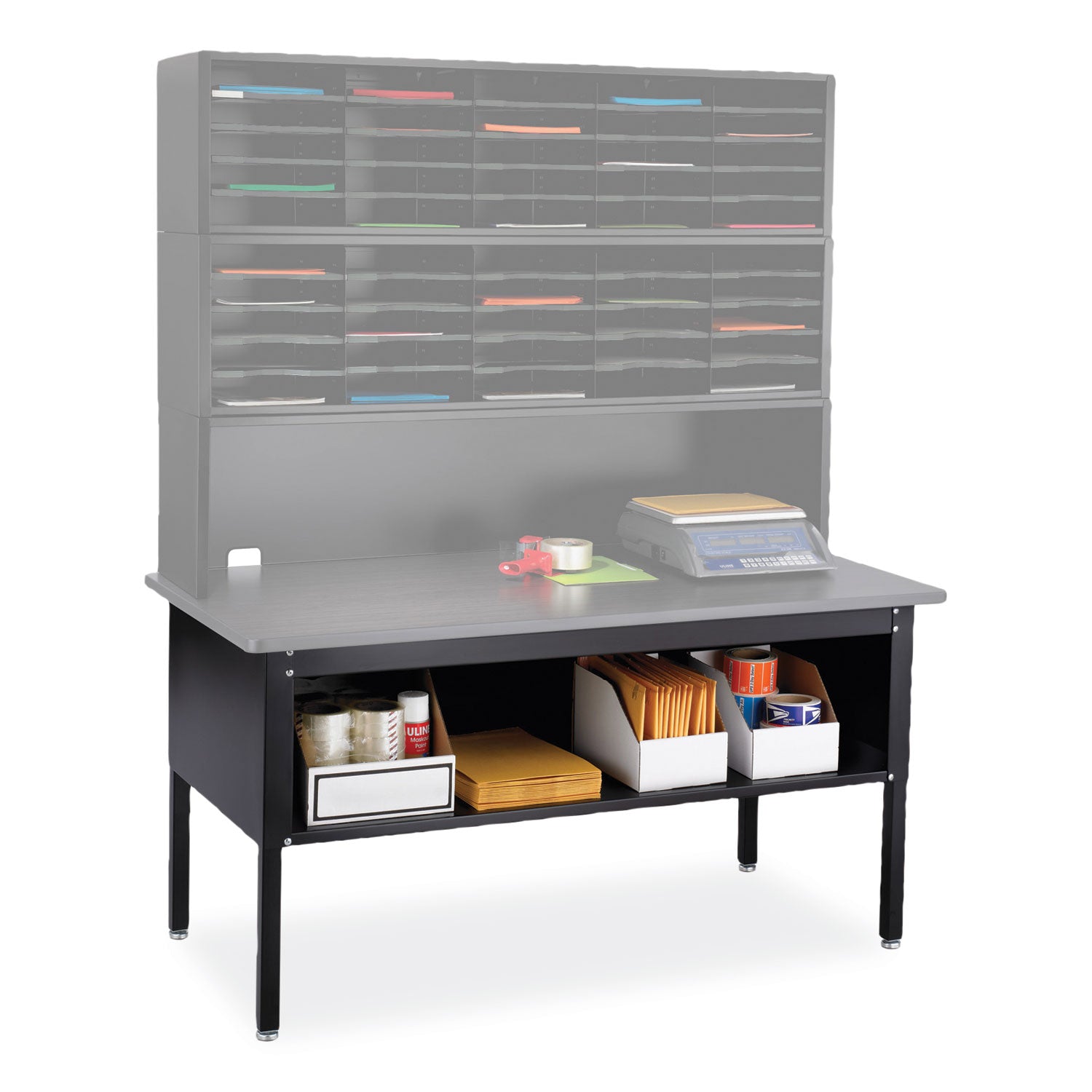 Base Table Mail Sorting W Shlf
