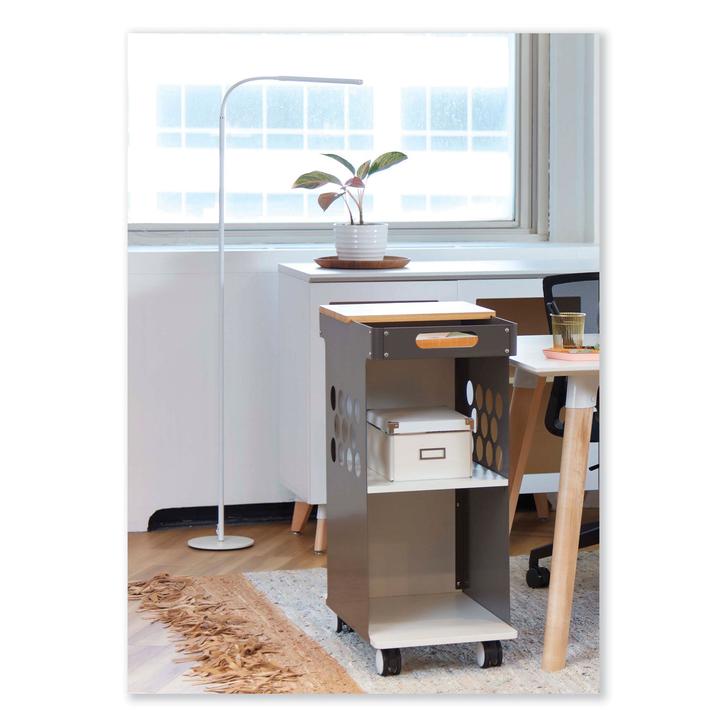 Gooseneck Floor Lamp White