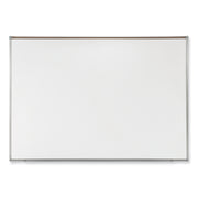 Proma Magnetic Porcelain Projection Whiteboard with Aluminum Frame, 96.5" x 48.5", White Surface, Satin Aluminum Frame