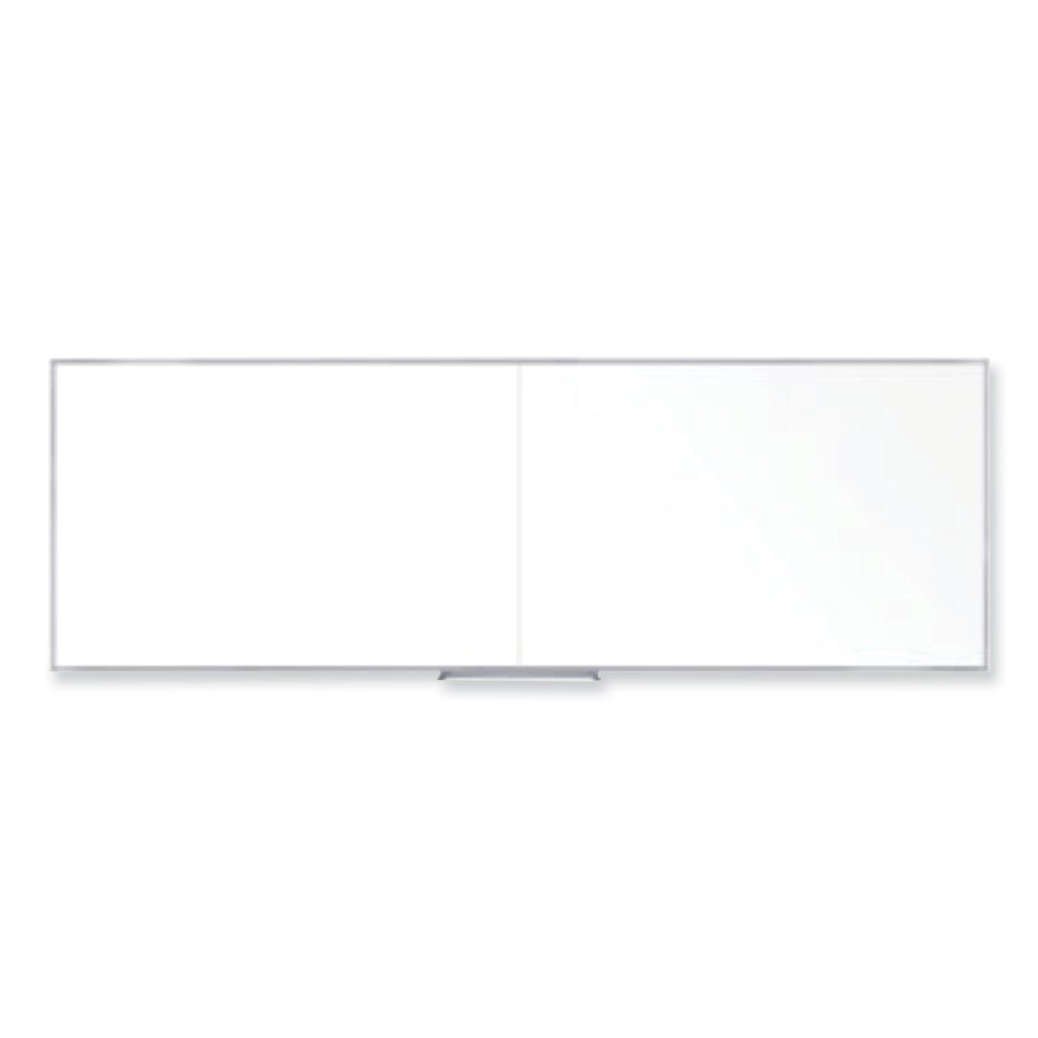 Non-Magnetic Whiteboard with Aluminum Frame, 144.63" x 48.47", White Surface, Satin Aluminum Frame