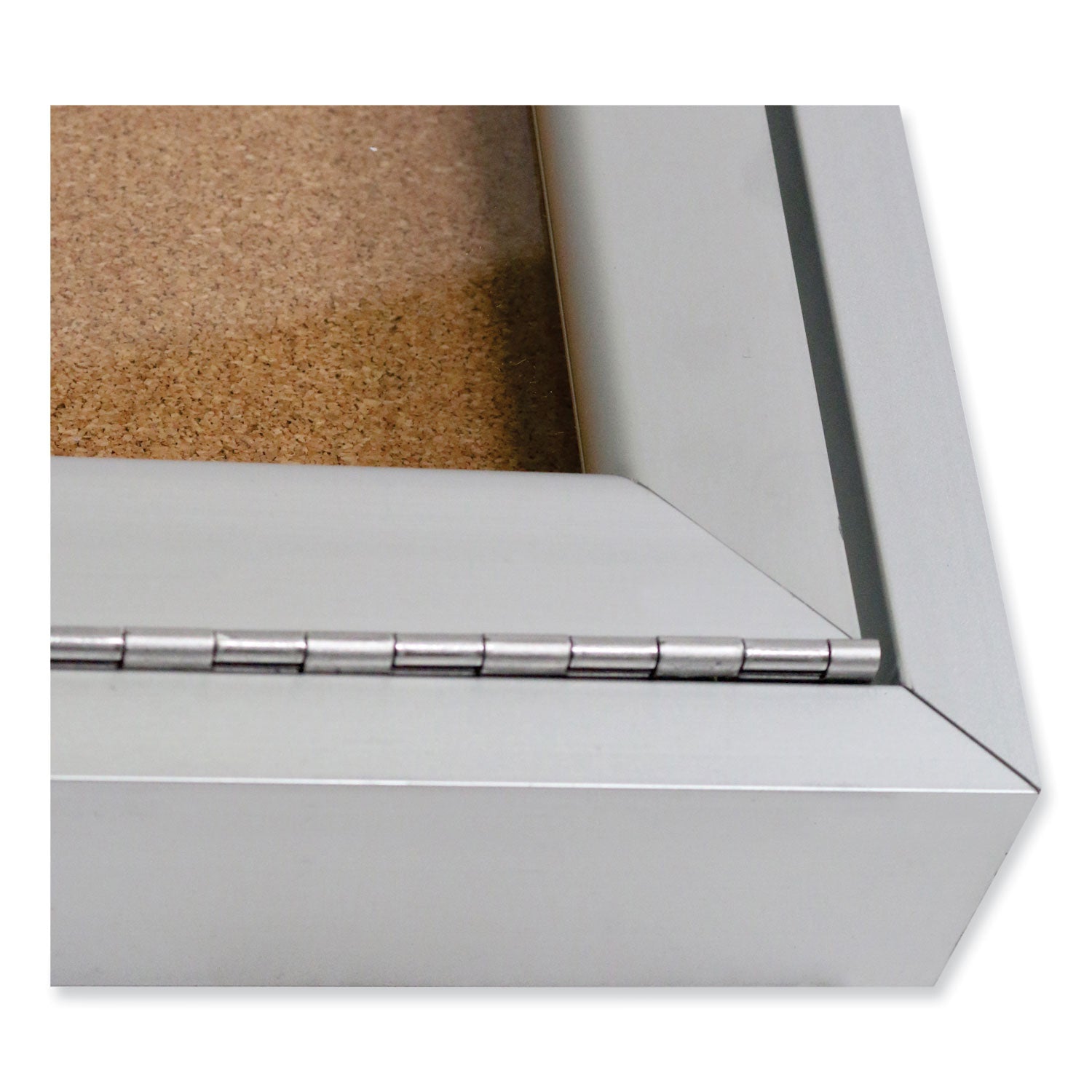 36" Board Height x 72" Board Width - Cork Surface - Shatter Resistant, Self-healing - Satin Aluminum Frame - 1 Each