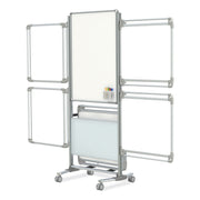Nexus Easel Whiteboard, 32" x 76.13", White Surface, Satin Aluminum Frame