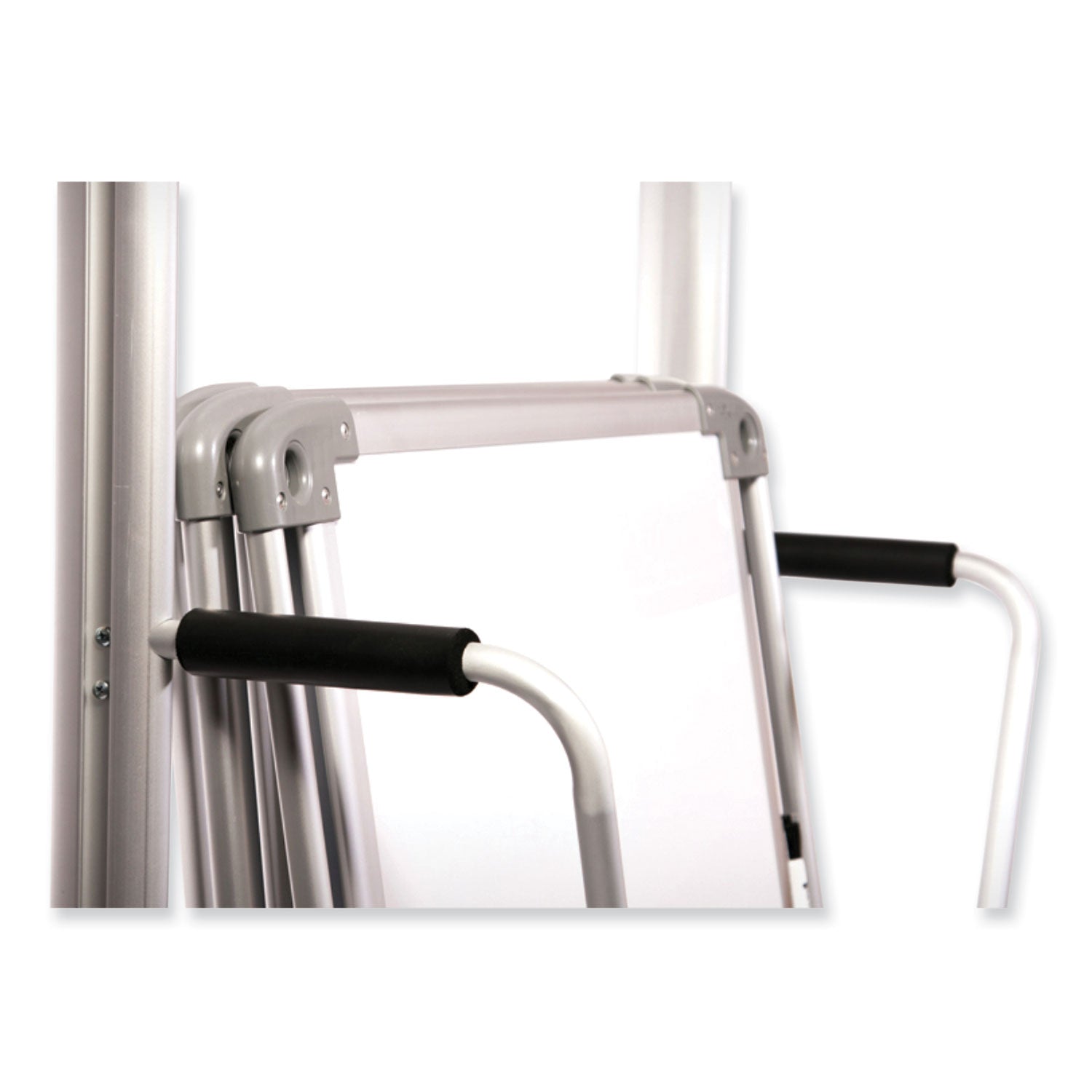 Nexus Easel Whiteboard, 32" x 76.13", White Surface, Satin Aluminum Frame