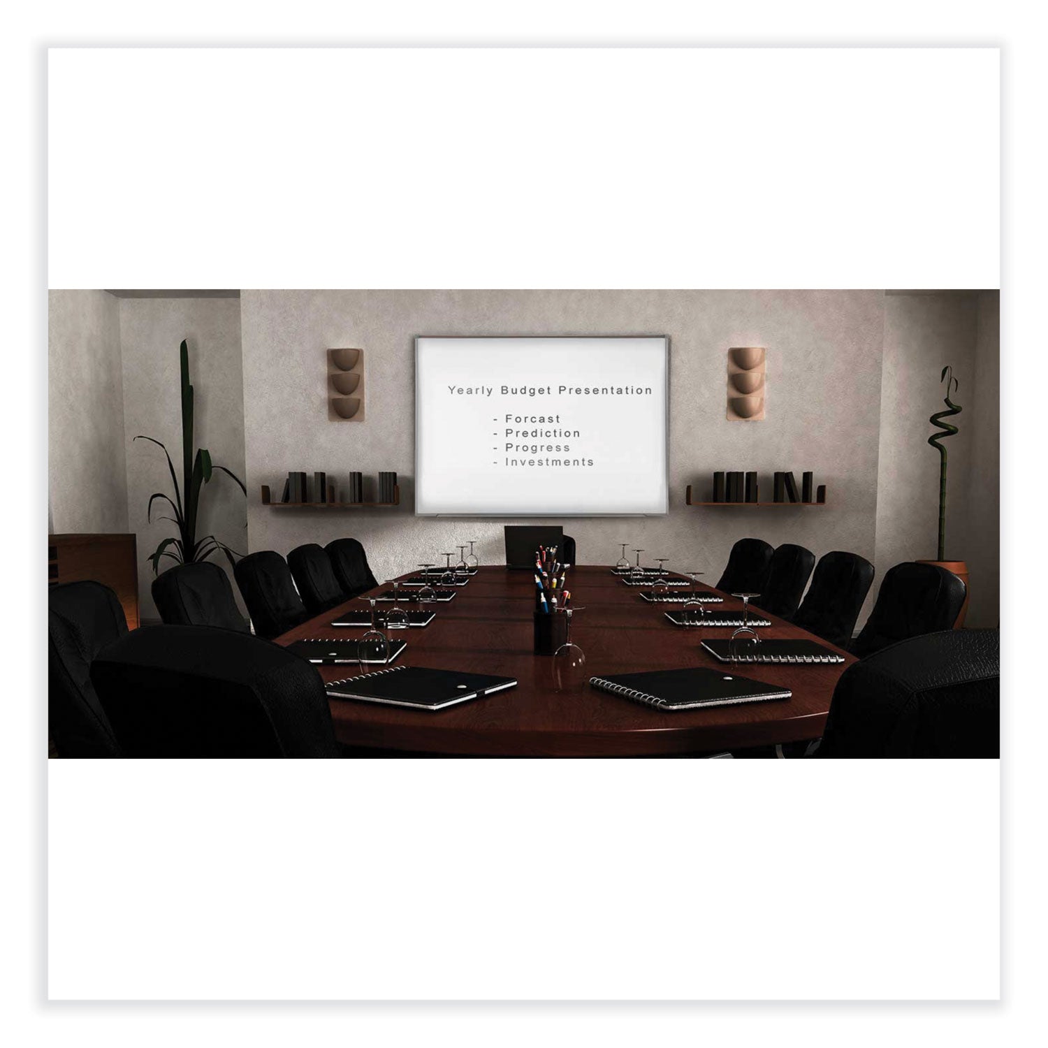 48" (4 ft) Width x 36" (3 ft) Height - White Porcelain Surface - Aluminum Frame - Rectangle - Magnetic - 1 Each