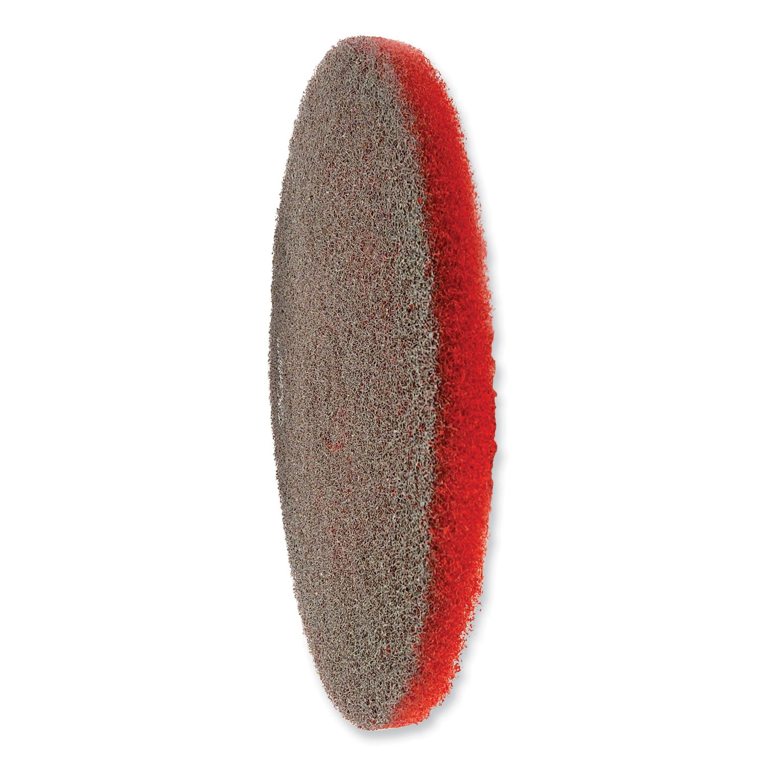EZ CARE Heavy Duty Scrub Pad, 17" Diameter, Red/Gray, 5/Carton
