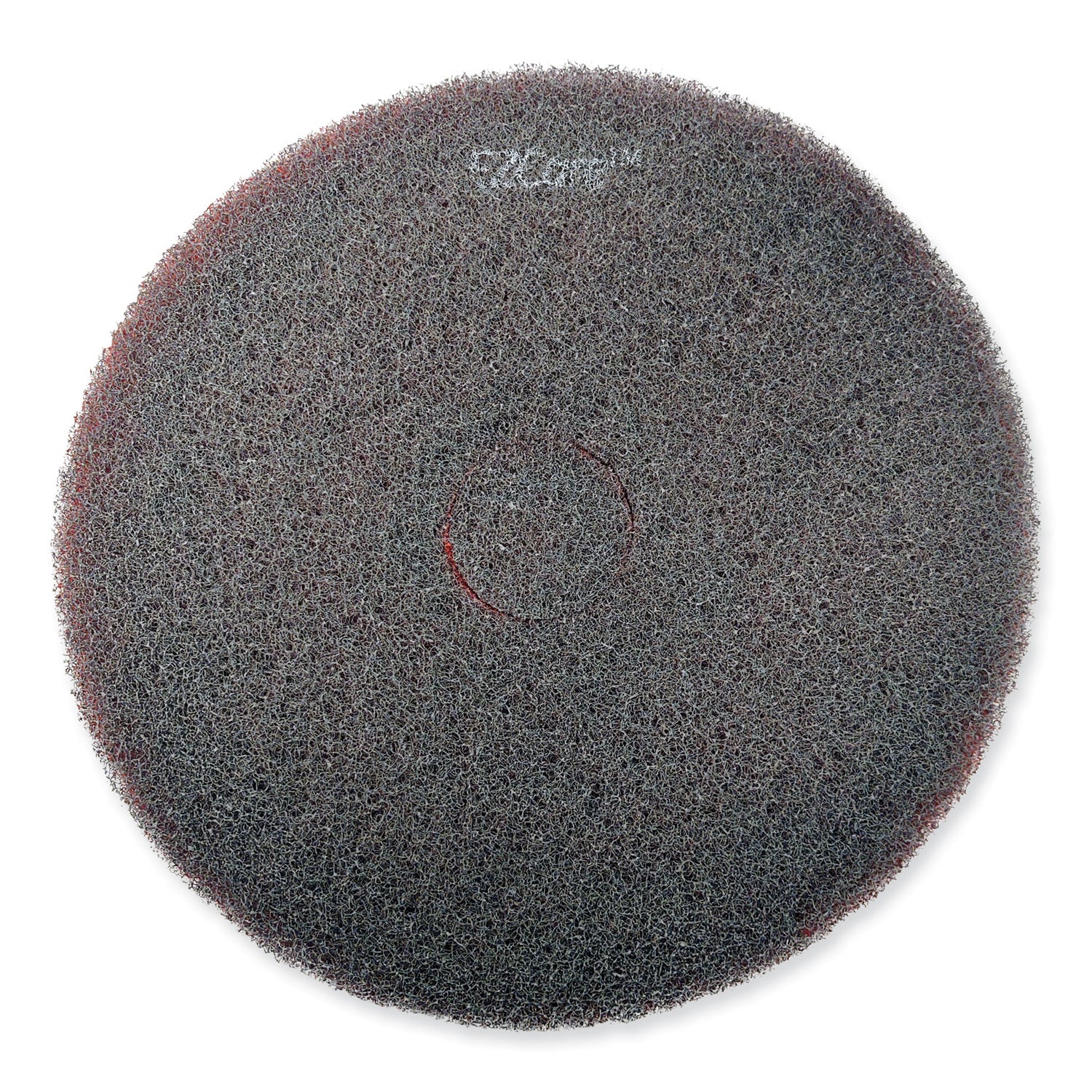 EZ CARE Heavy Duty Scrub Pad, 13" Diameter, Red/Gray, 5/Carton