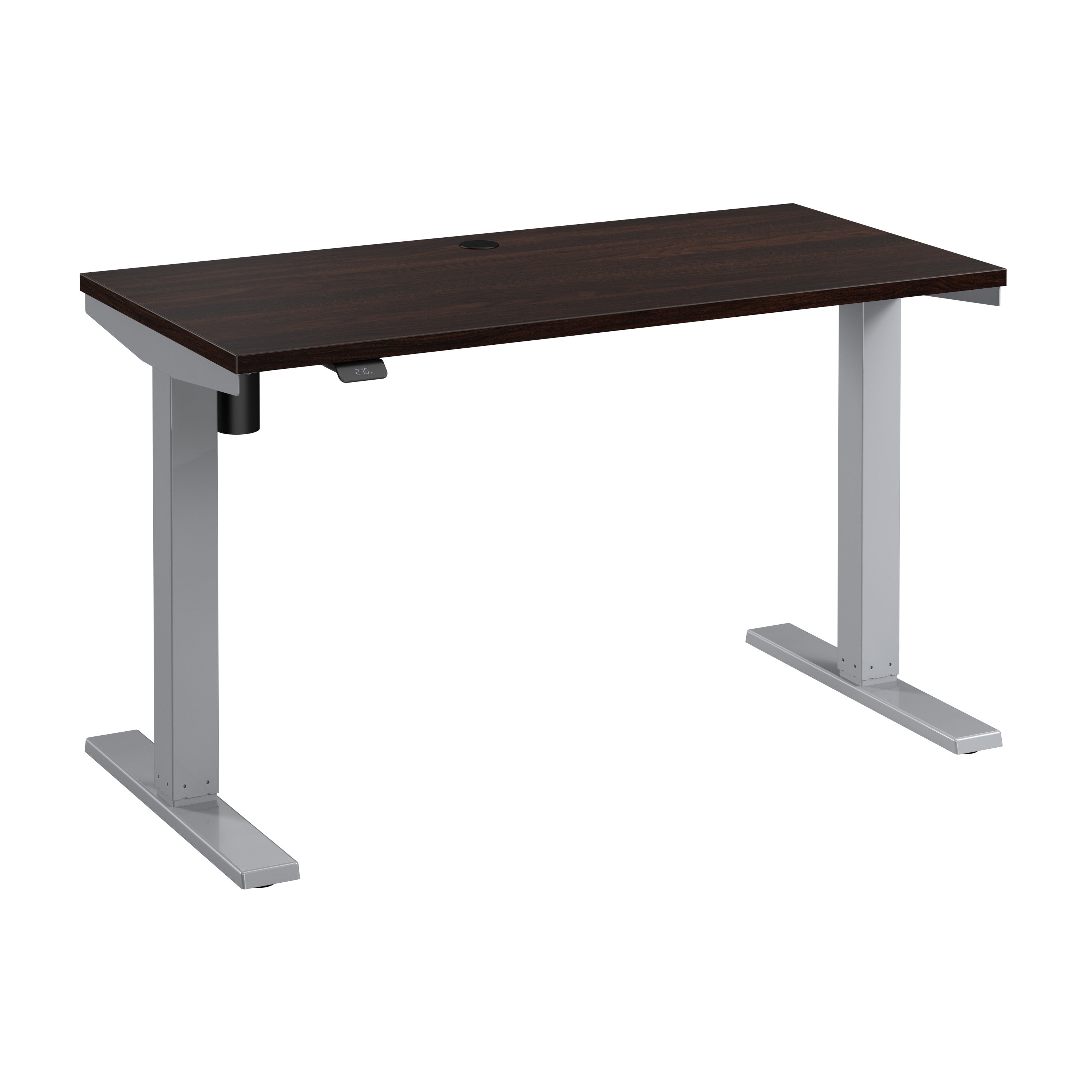 Bush Business Furniture Move 40 Series 48W x 24D Electric Height Adjustable Standing Desk in Black Walnut with Metallic Gray Base - 47.6" Width x 23.35" Depth x 28.17" Height