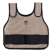 Ergodyne 6225 Premium Cooling Vest, Large/Extra Large, Khaki, Flame Resistant, Reflective, Adjustable, Machine Washable, 1 Each