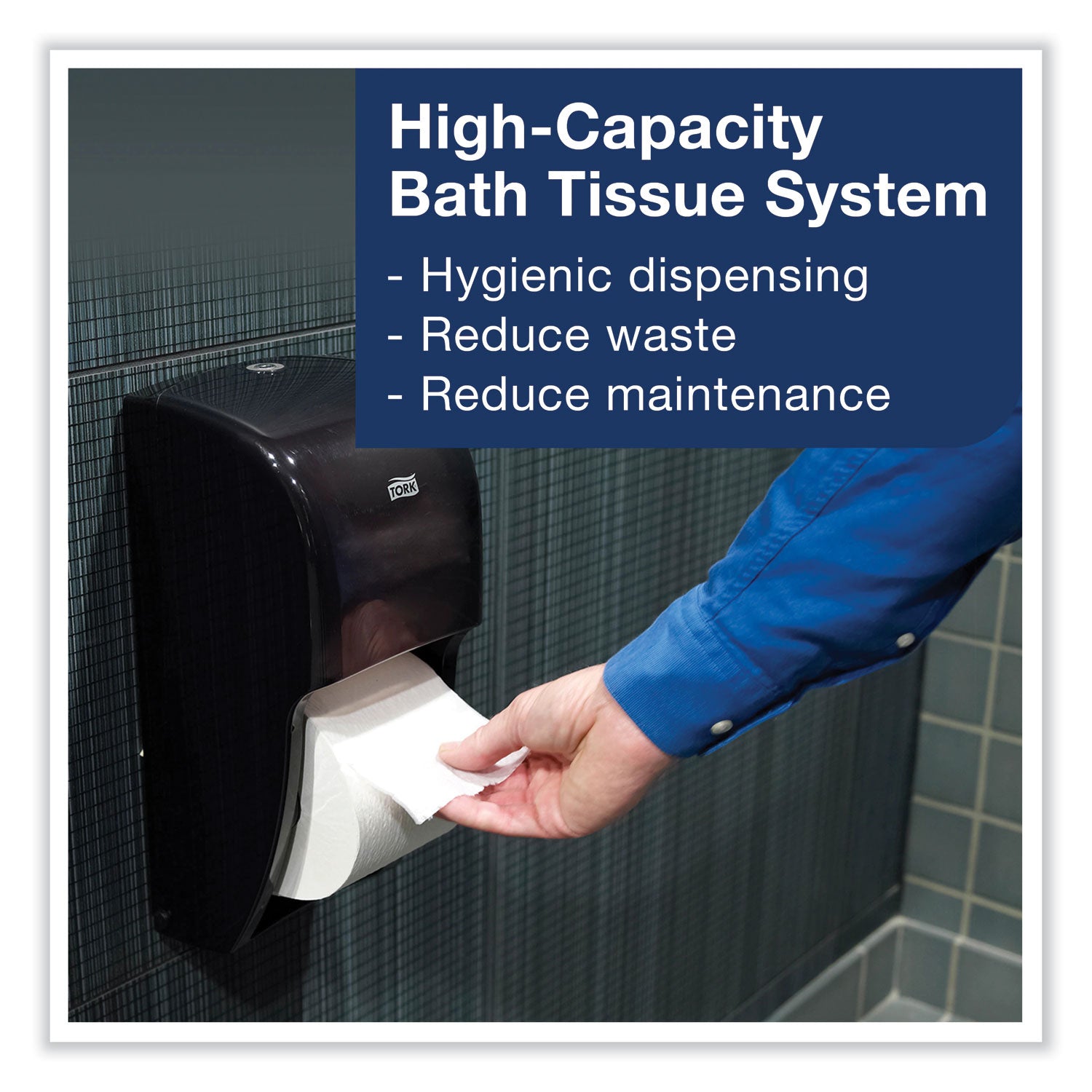 Elevation High Capacity Bath Tissue Dispenser, 6.3 X 6.46 X 14.2, Black