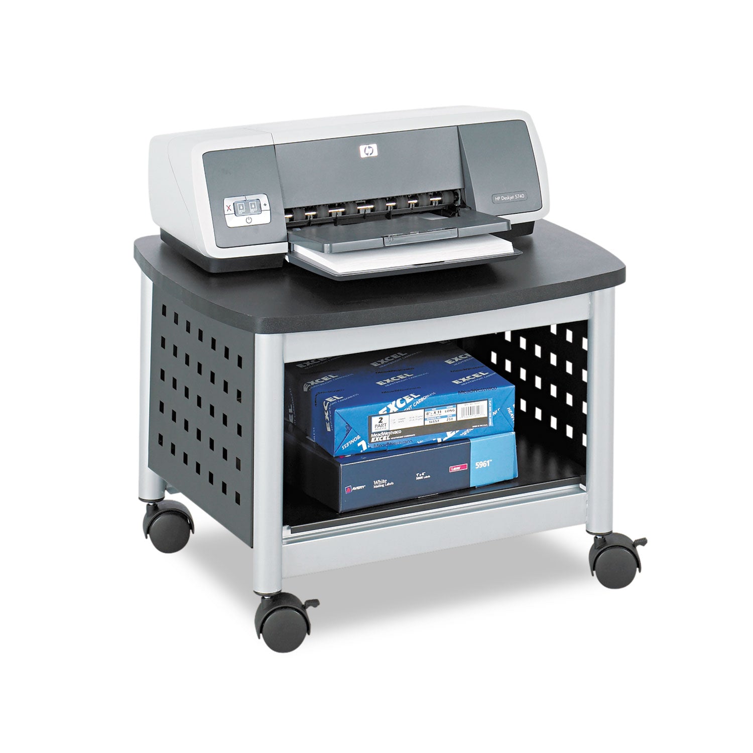 Stand Scoot Under Desk Prt Blk