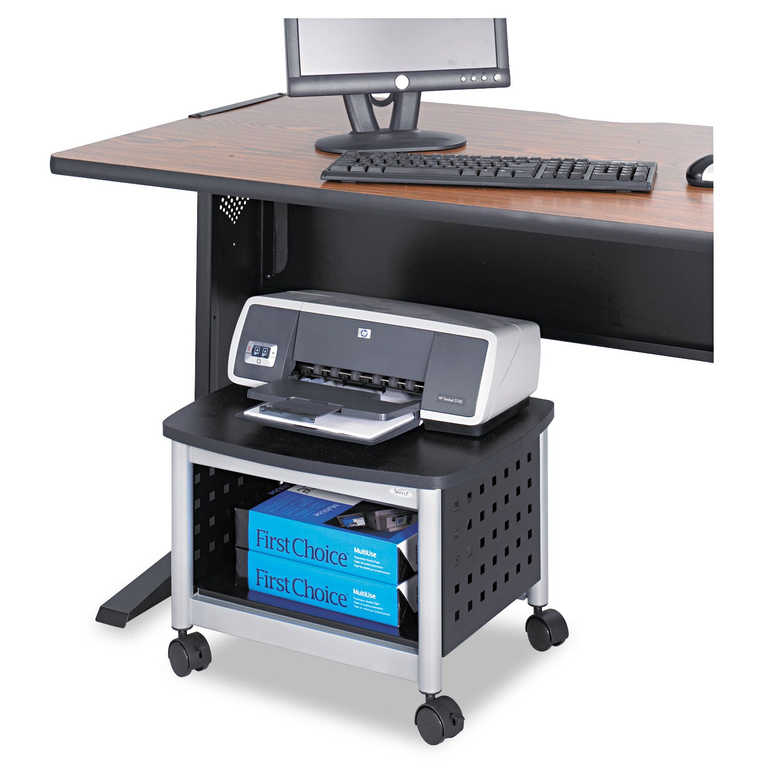 Stand Scoot Under Desk Prt Blk