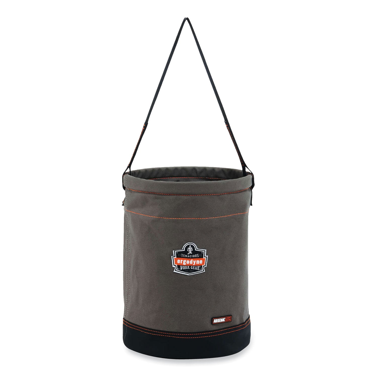 Reinforced, Handle, Pocket, Durable, Storm Drain - 14" - Plastic, Nylon, Nickel Plated, Synthetic Leather, Canvas - Gray - 1 Each