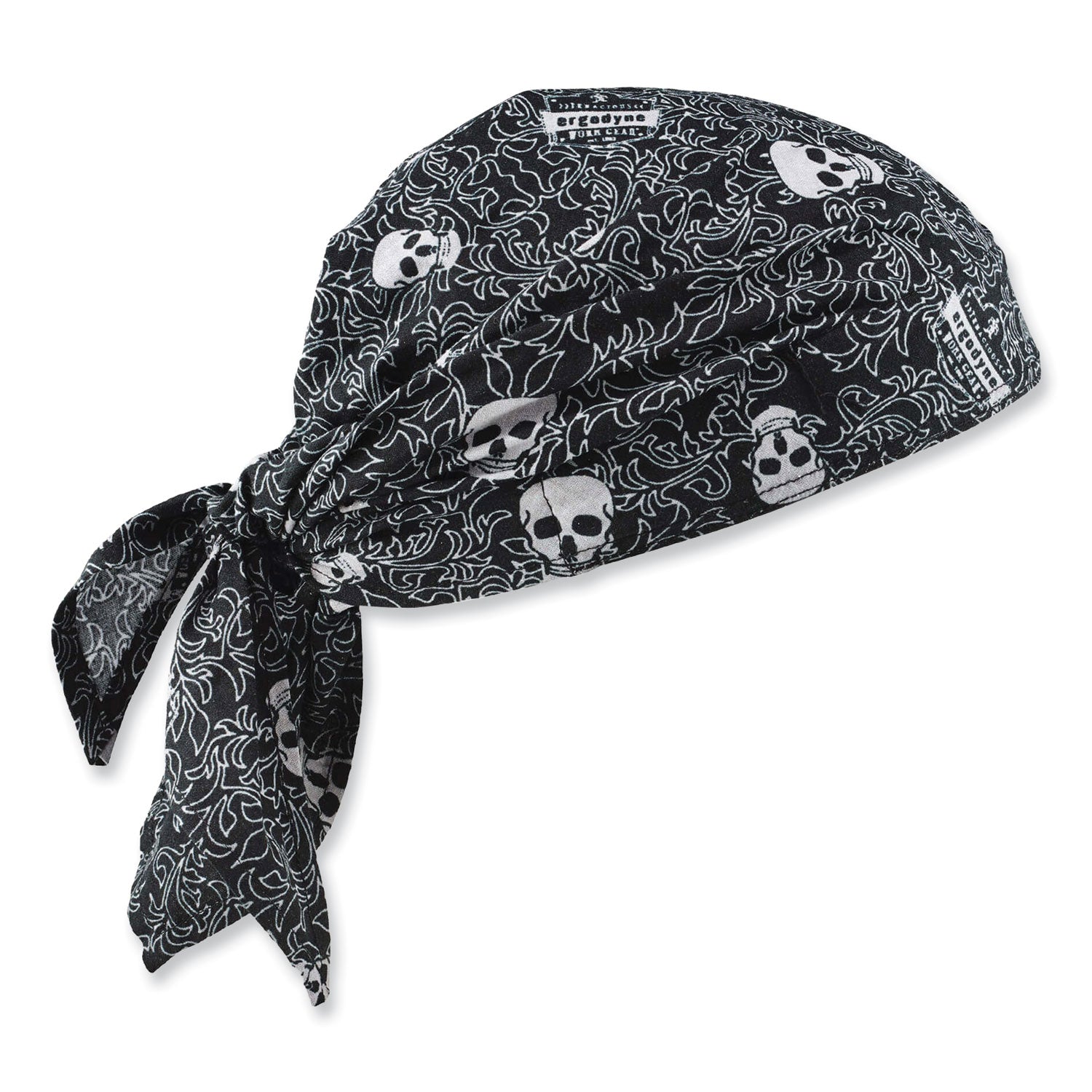 Ergodyne 6710CT Evaporative Cooling Bandana Triangle Hat - Skull - Polyvinyl Alcohol (PVA)