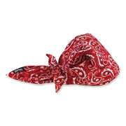 Ergodyne 6710CT Evaporative Cooling Bandana Triangle Hat - 9.5" Height x 0.5" Width - Red Western - Polyvinyl Alcohol (PVA) - 6 / Carton