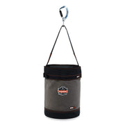 Reinforced, Handle, Pocket, Durable, Storm Drain - 14" - Plastic, Nylon, Nickel Plated, Synthetic Leather, Canvas - Gray - 1 Each