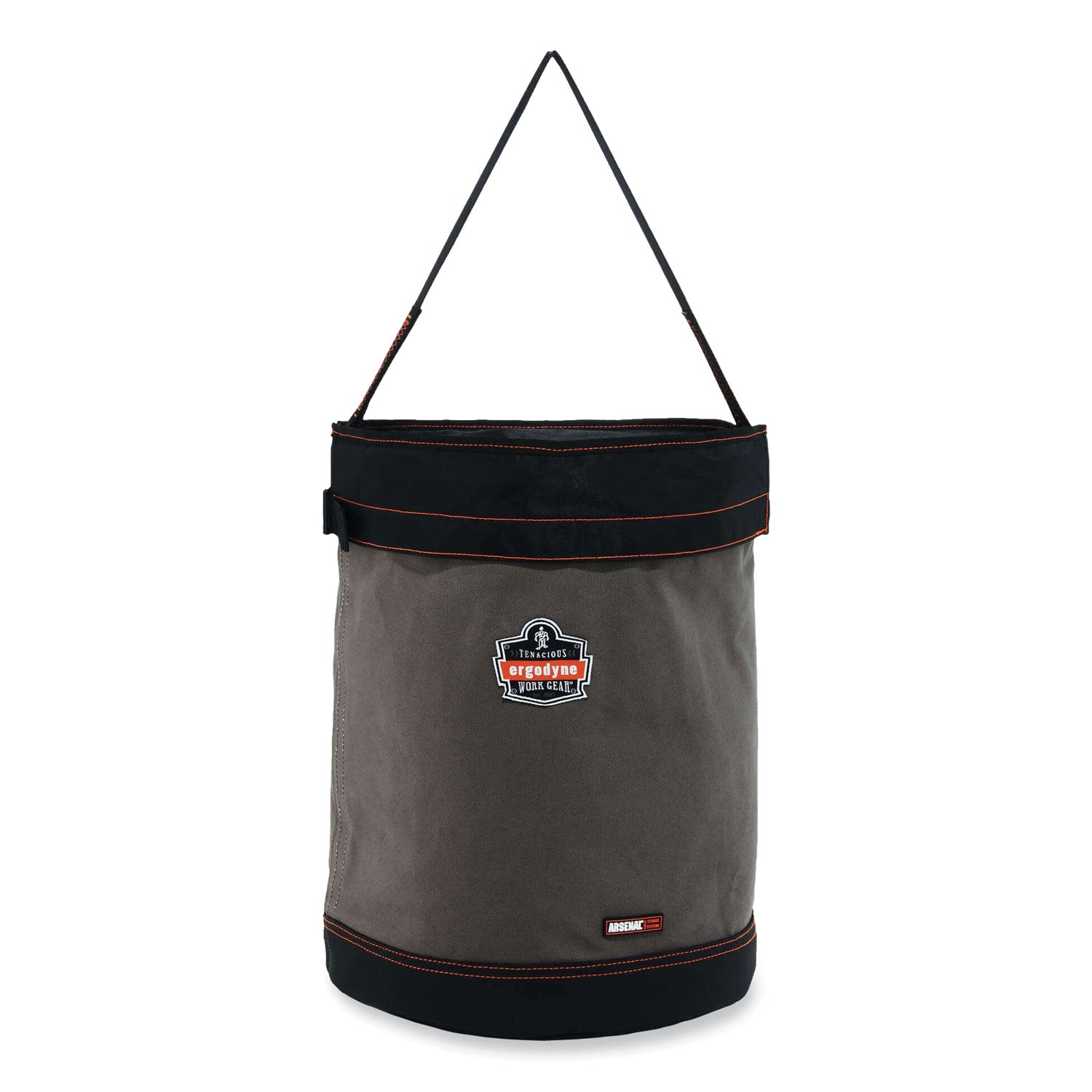 Reinforced, Handle, Pocket, Durable, Storm Drain - 17.5" - Plastic, Nylon, Nickel Plated, Synthetic Leather, Canvas - Gray - 1 Each