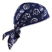 Ergodyne 6710CT Evaporative Cooling Bandana Triangle Hat - Navy Western - Polyvinyl Alcohol (PVA)