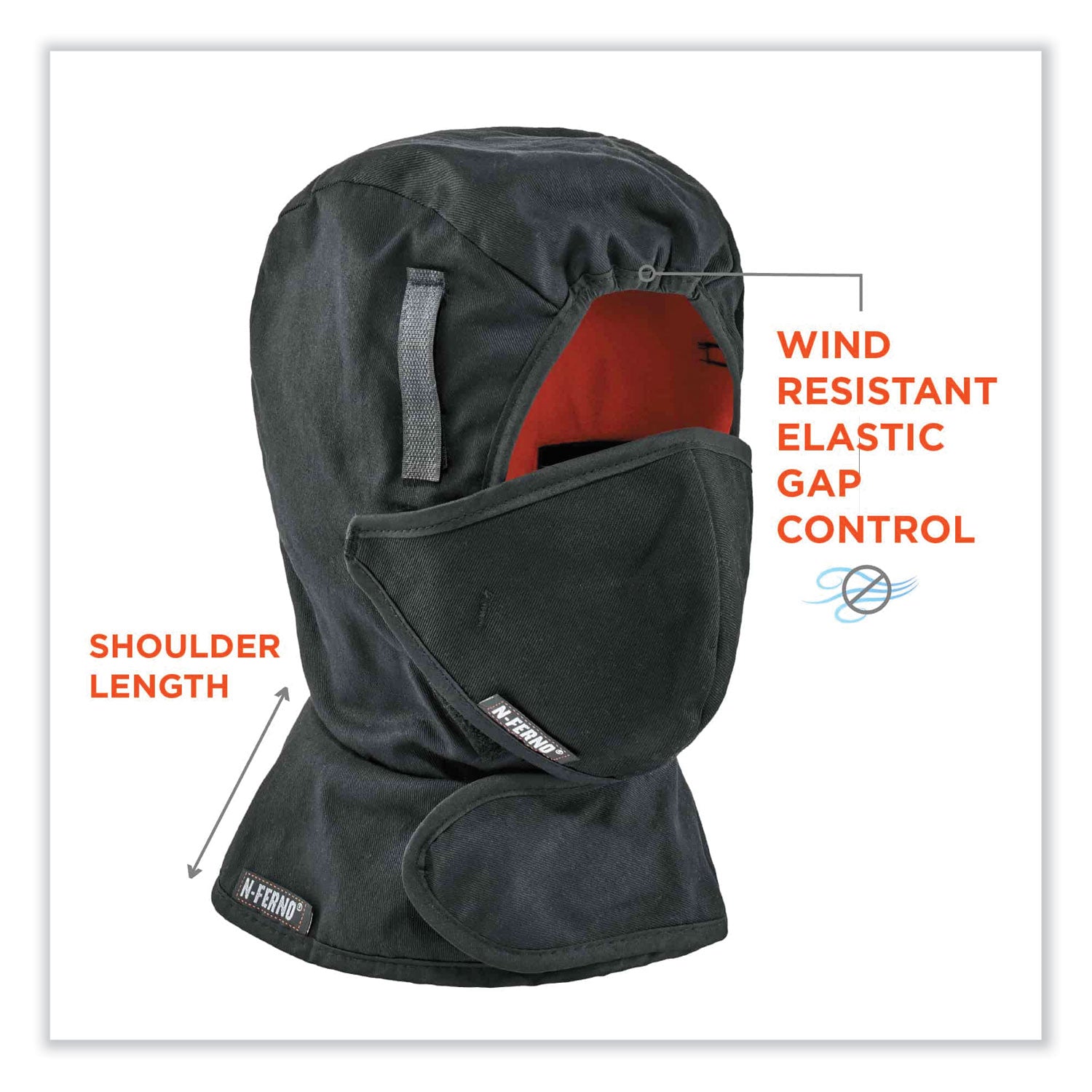 Polyester, Fleece, Foam, Elastic, Cotton - Black