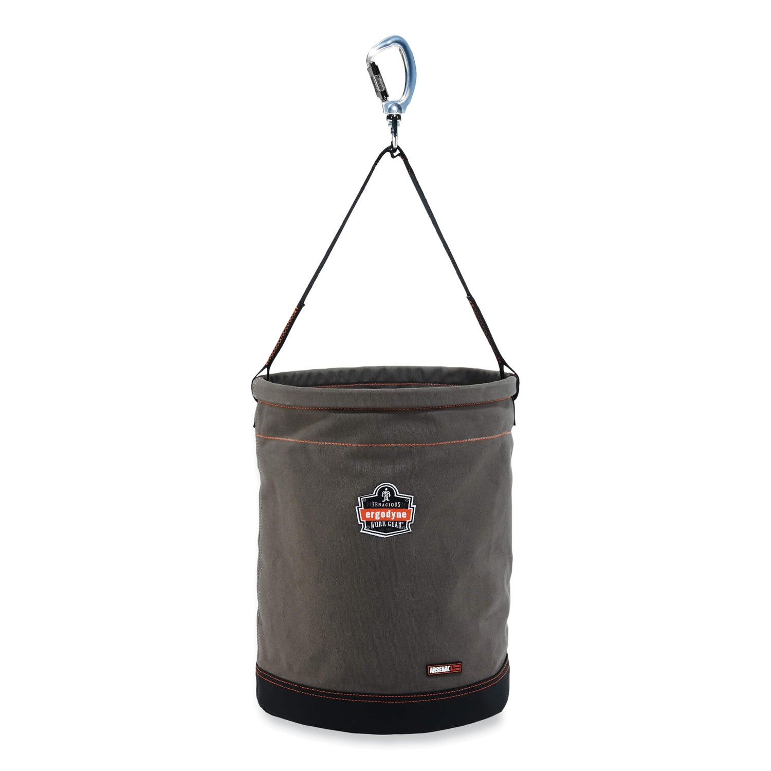 Reinforced, Handle, Pocket, Durable, Storm Drain - 17.8" - Plastic, Nylon, Nickel Plated, Synthetic Leather, Canvas - Gray - 1 Each