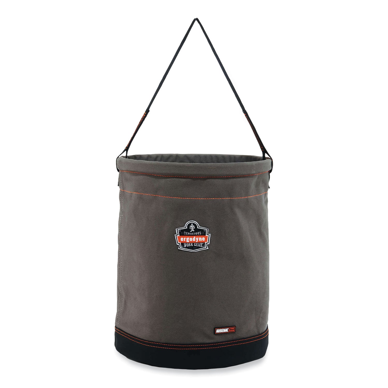 Reinforced, Handle, Pocket, Durable, Storm Drain - 17.8" - Plastic, Nylon, Nickel Plated, Synthetic Leather, Canvas - Gray - 1 Each
