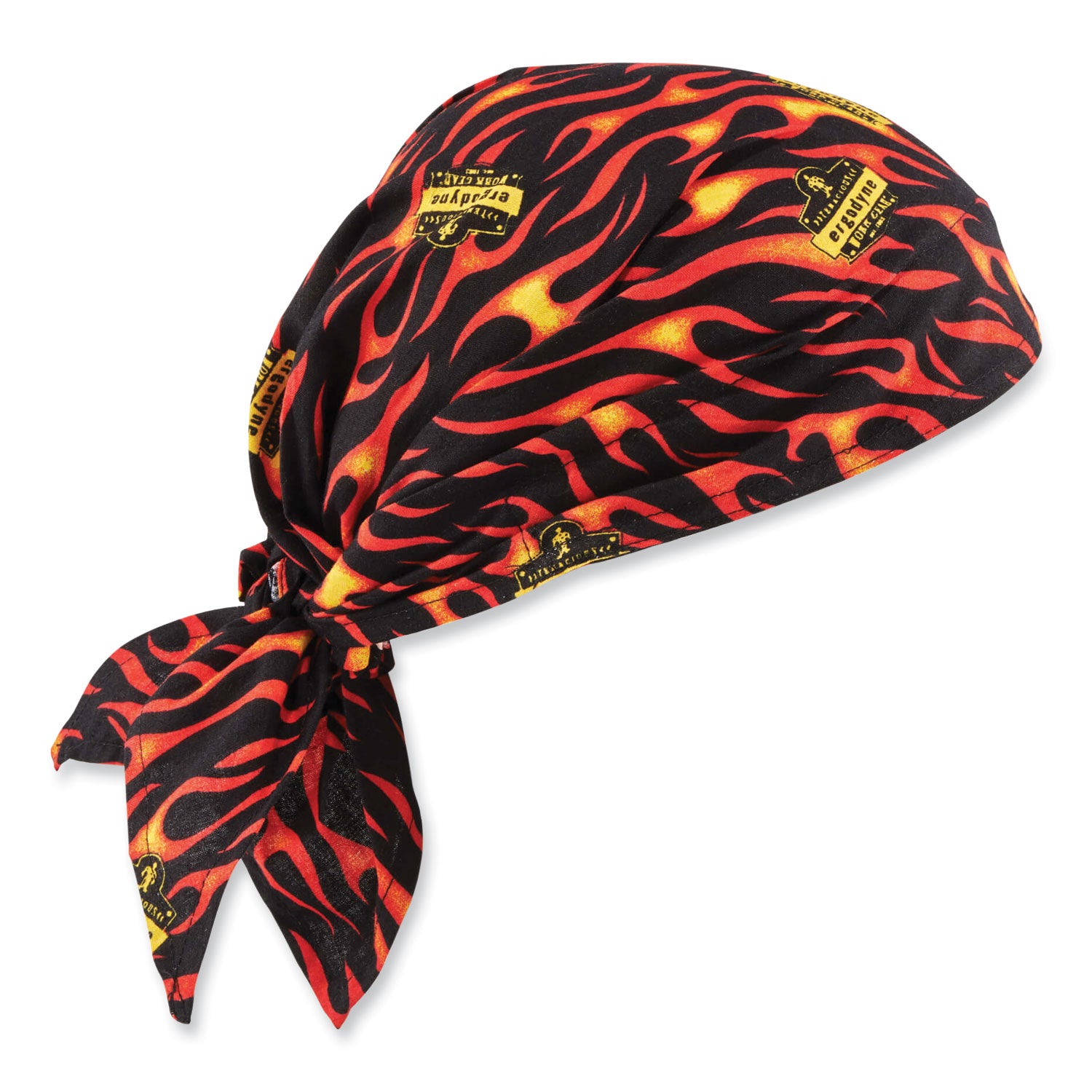 Ergodyne 6710CT Evaporative Cooling Bandana Triangle Hat - Flame - Polyvinyl Alcohol (PVA)