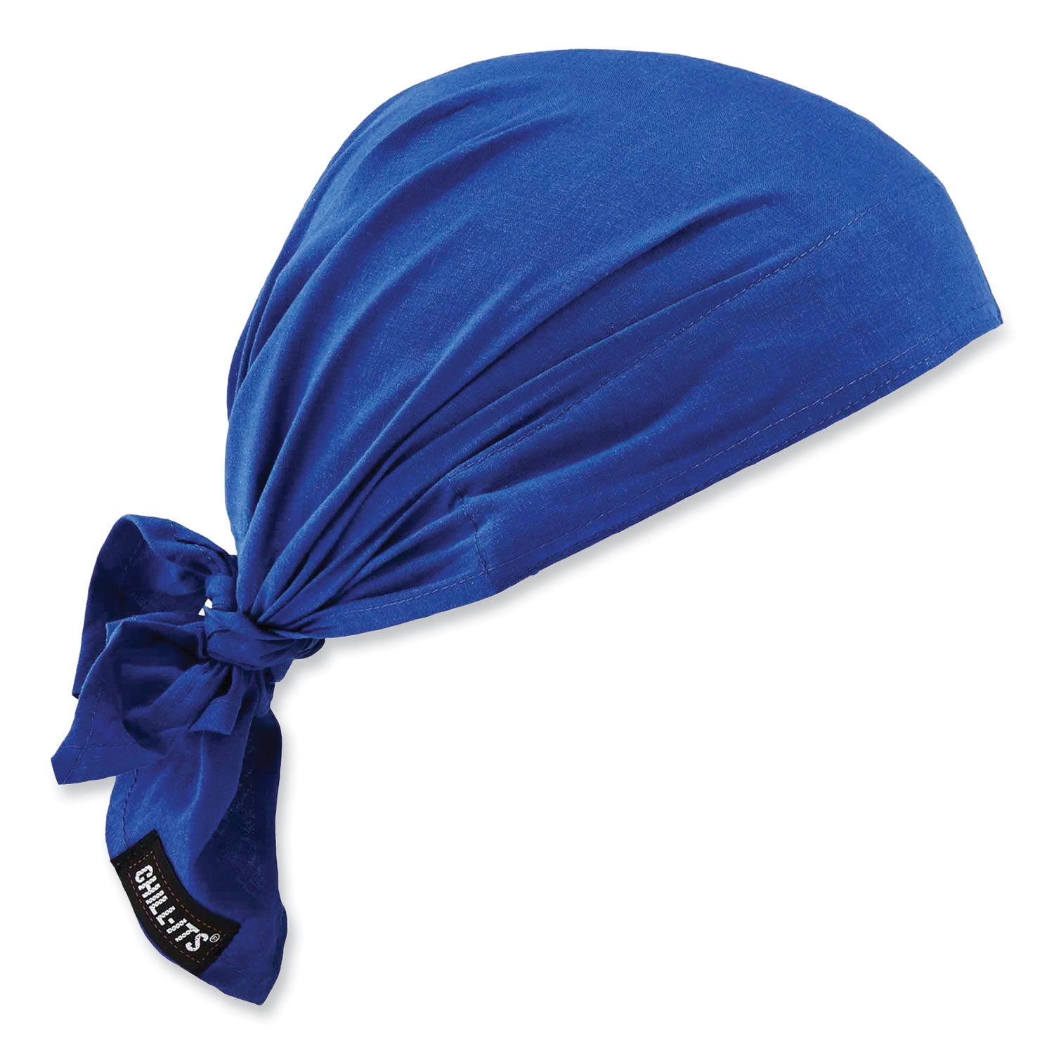 Ergodyne 6710CT Evaporative Cooling Bandana Triangle Hat - Solid Blue - Polyvinyl Alcohol (PVA)