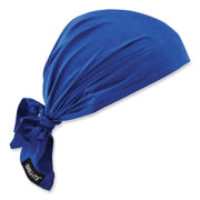 Ergodyne 6710CT Evaporative Cooling Bandana Triangle Hat - Solid Blue - Polyvinyl Alcohol (PVA)