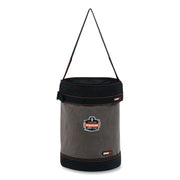 Reinforced, Handle, Pocket, Durable, Storm Drain - 14" - Plastic, Nylon, Nickel Plated, Synthetic Leather, Canvas - Gray - 1 Each
