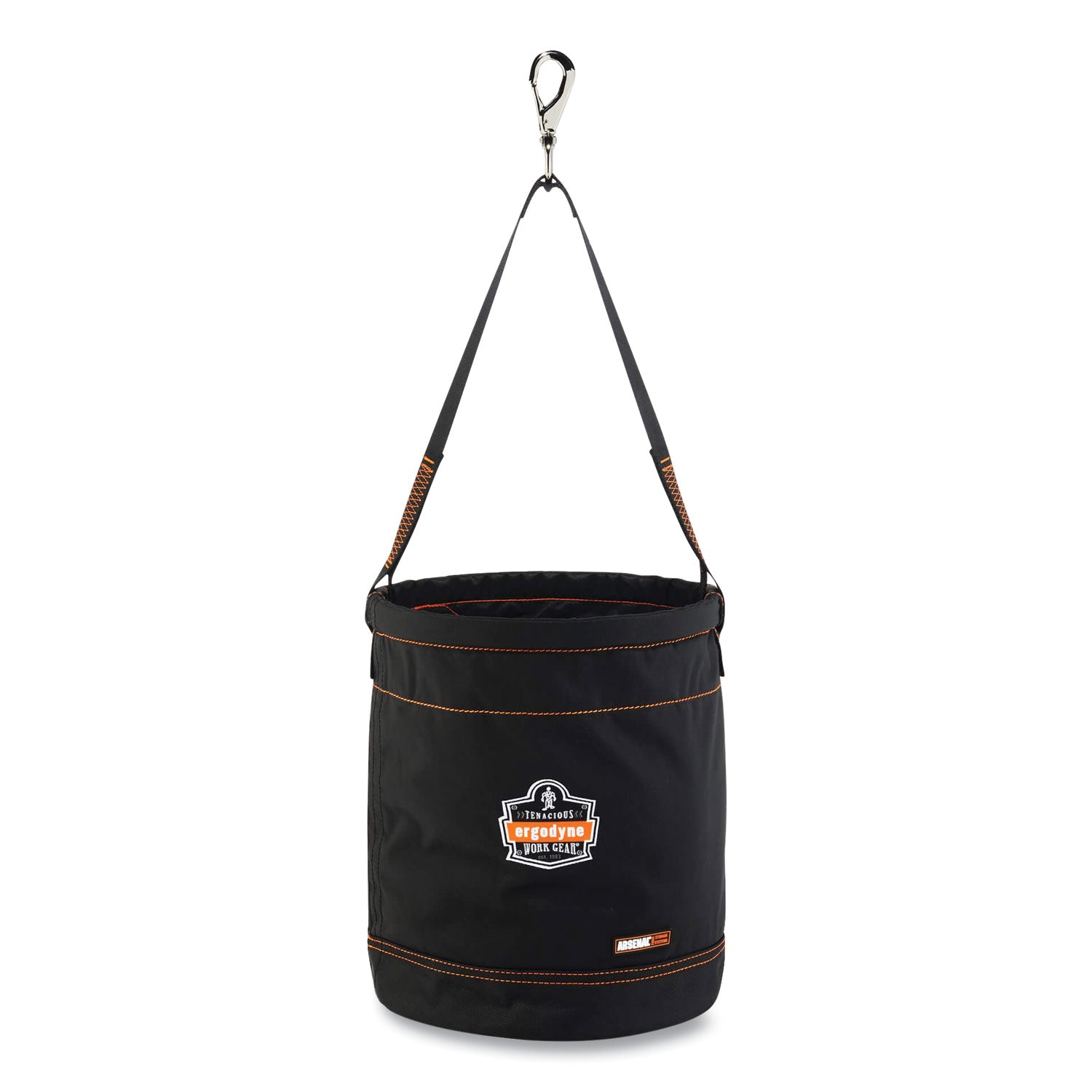 Arsenal 5970 Swiveling Hook Nylon Hoist Bucket, 100 lb, Black