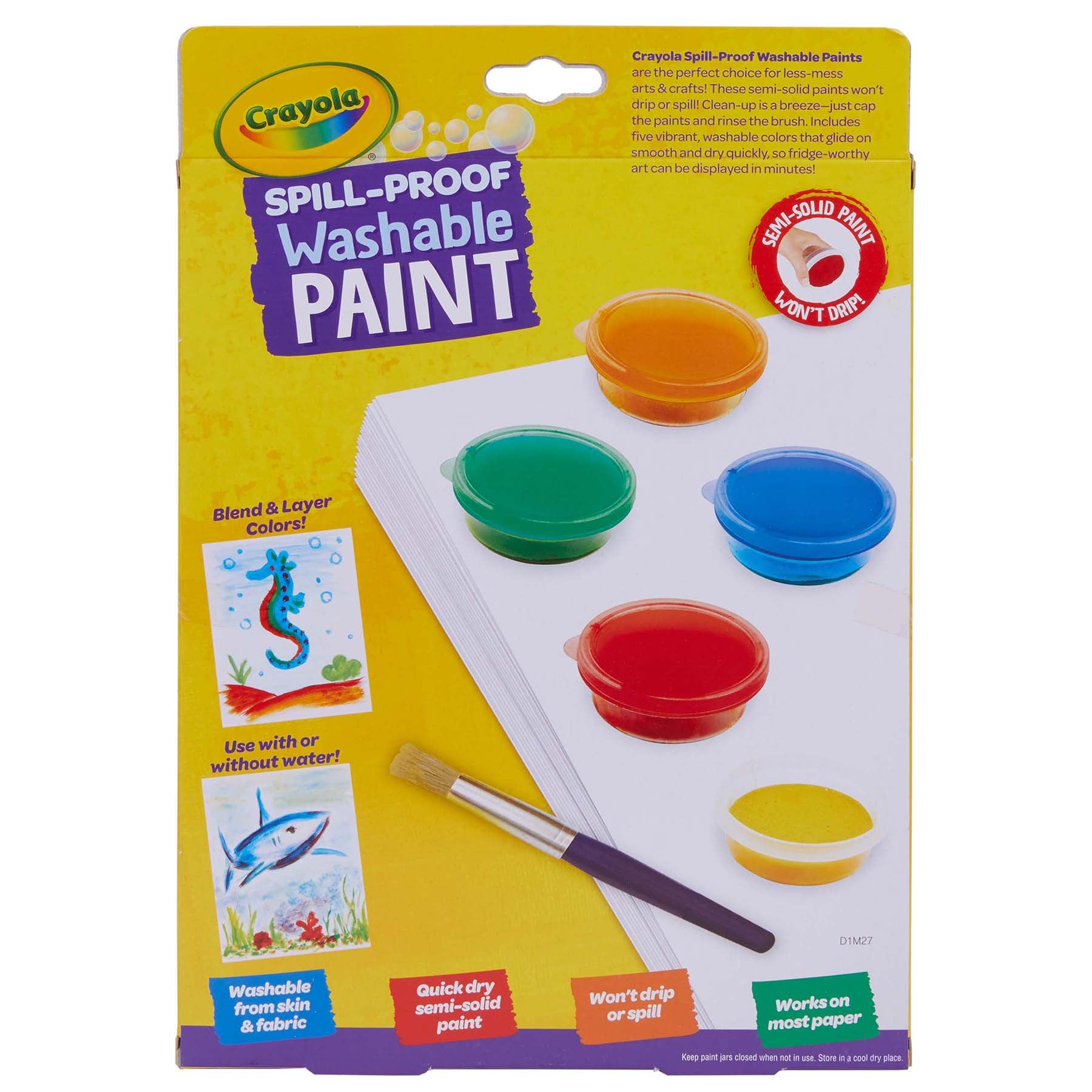 Spill-Proof Washable Paint Kit