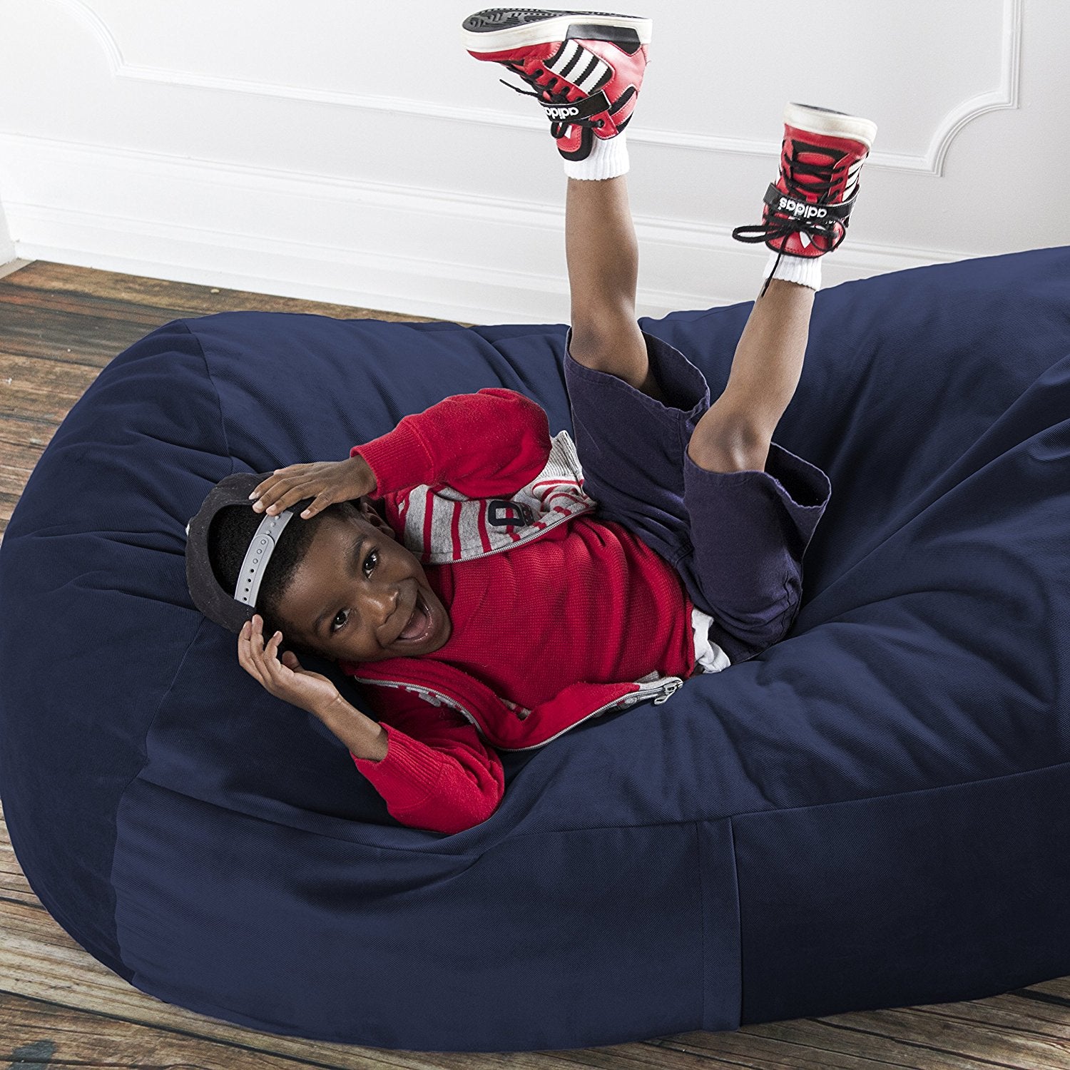Jaxx Sofa Saxx 4-foot Bean Bag Lounger, Navy