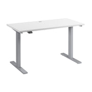 Bush Business Furniture Move 60 Series 48W x 24D Electric Height Adjustable Standing Desk in White with Metallic Gray Base - 47.6" Width x 23.62" Depth x 47.69" Height