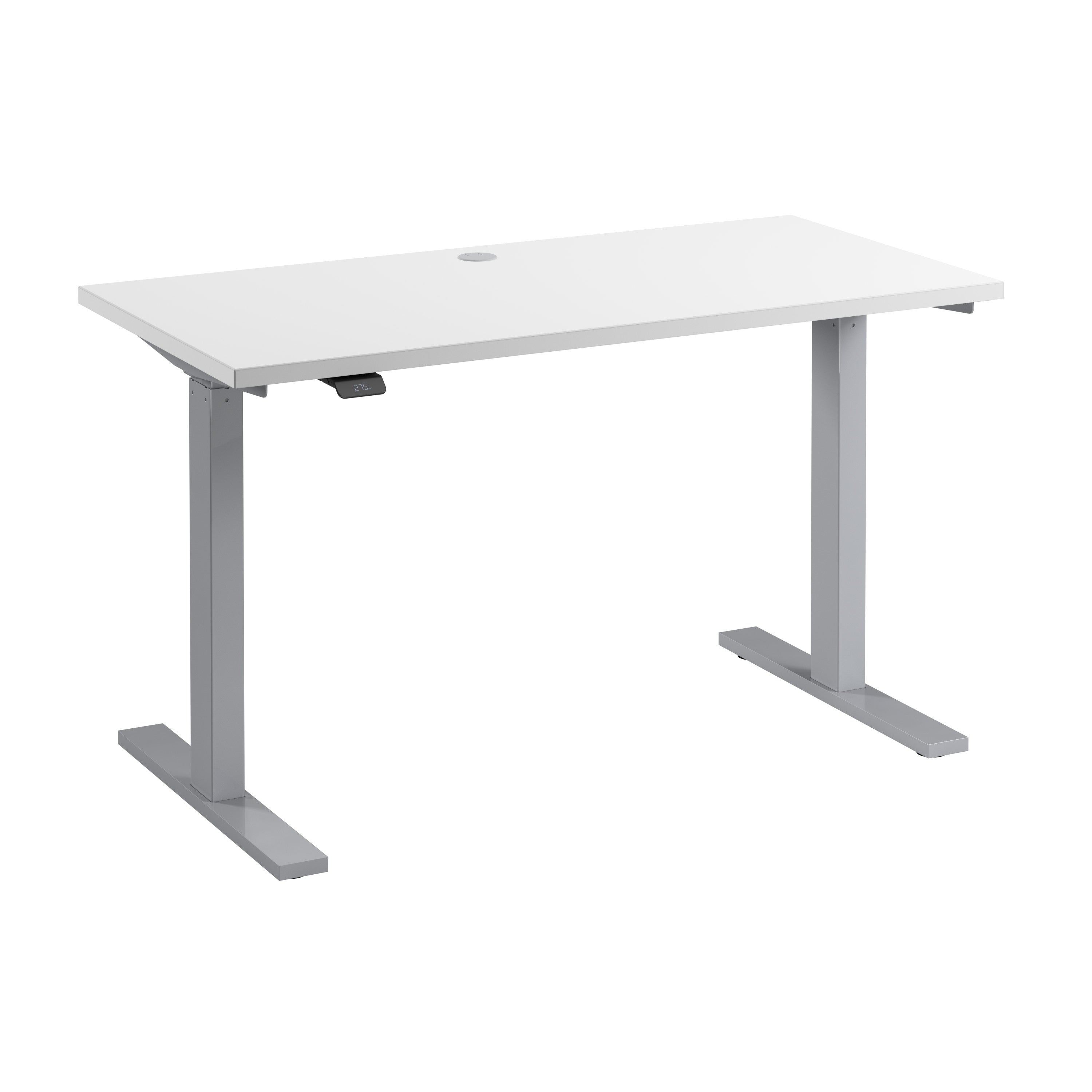 Bush Business Furniture Move 60 Series 48W x 24D Electric Height Adjustable Standing Desk in White with Metallic Gray Base - 47.6" Width x 23.62" Depth x 47.69" Height