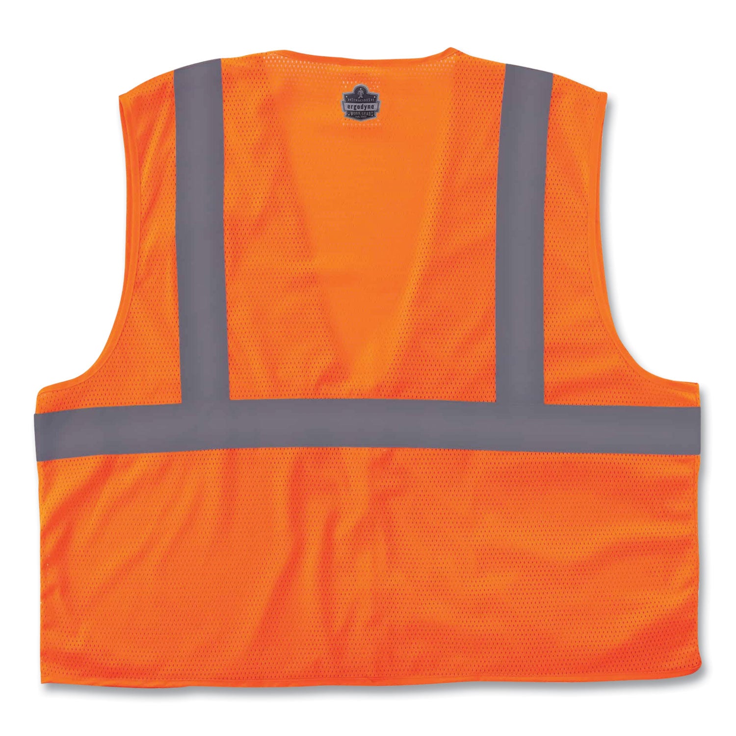 Ergodyne 8210Z Type R Economy Mesh Safety Vest, Extra Small, Zipper Closure, Polyester Mesh, Orange, Reflective, Pocket, Breathable, Lightweight, High Visibility, Machine Washable, Mic Tab, 1 Each