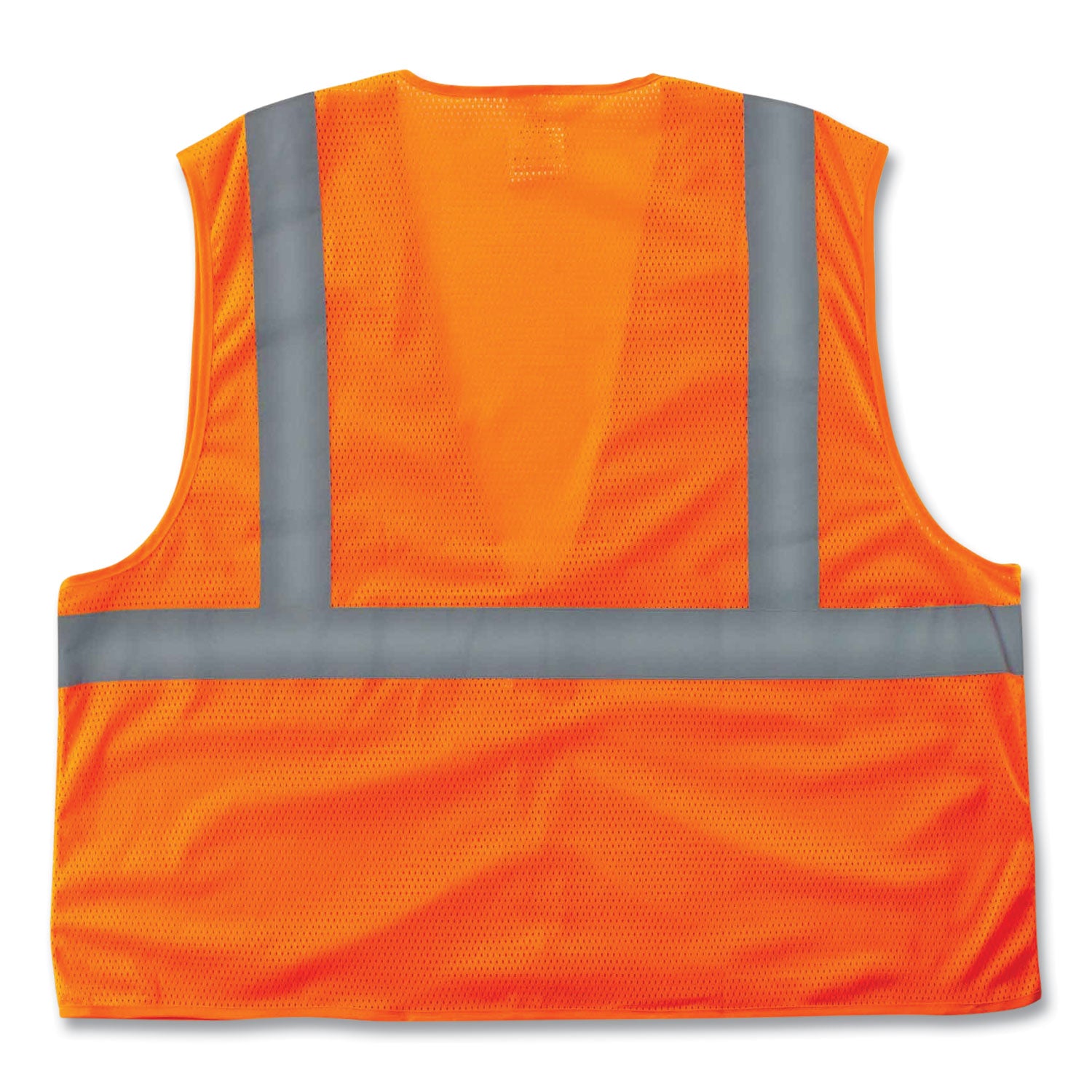 Ergodyne GloWear Type R Class 2 Hi-Vis Mesh Vest, 2X/3X, Zipper Closure, Orange, Reflective, Breathable, Lightweight, Machine Washable, Polyester Mesh, 1 Each