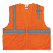 GloWear 8210Z Class 2 Economy Mesh Vest, Polyester, Orange, Small/Medium