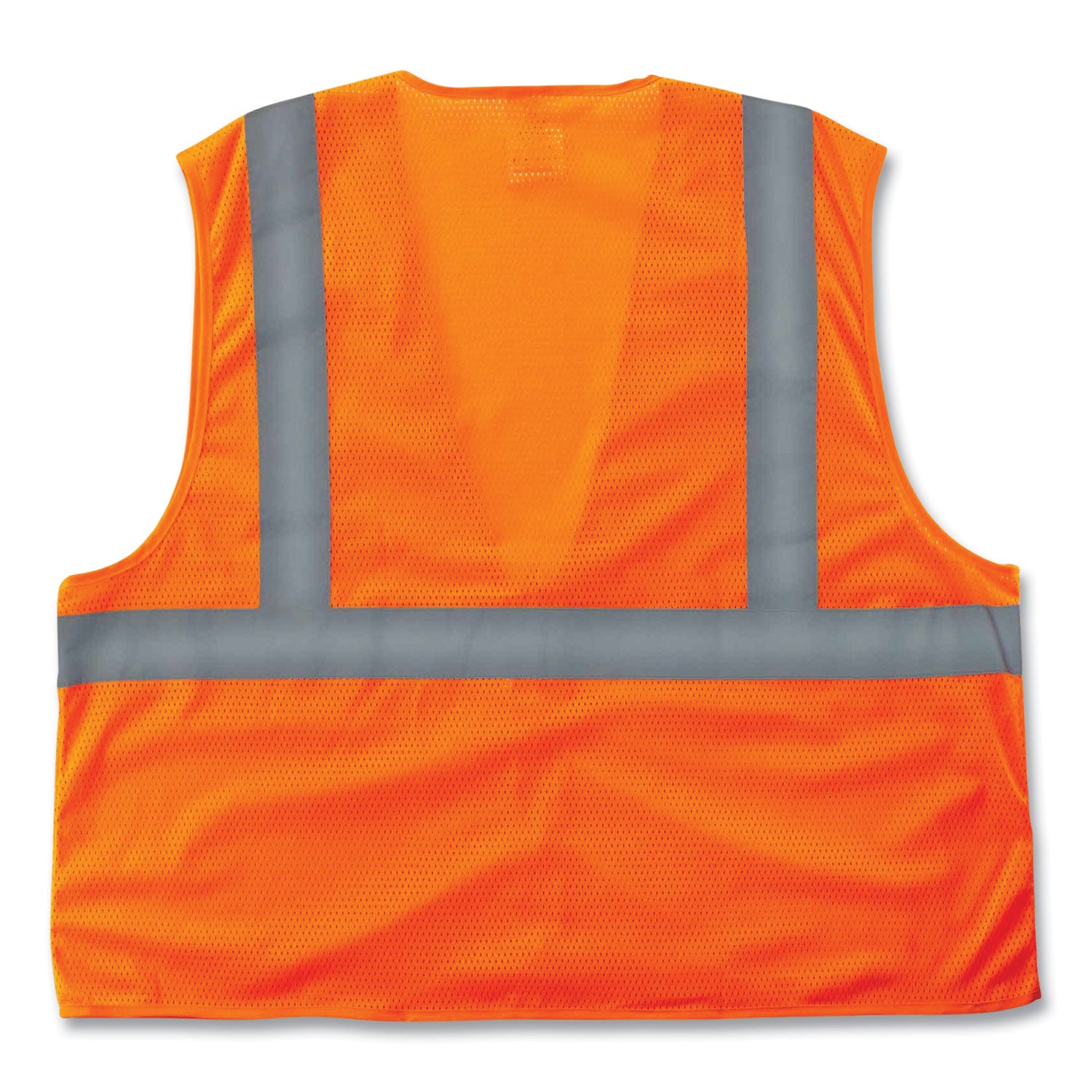 Ergodyne GloWear Type R Class 2 Hi-Vis Mesh Vest, Large/Extra Large, Zipper Closure, Polyester Mesh, Orange, Reflective, Breathable, Lightweight, Machine Washable, 1 Each