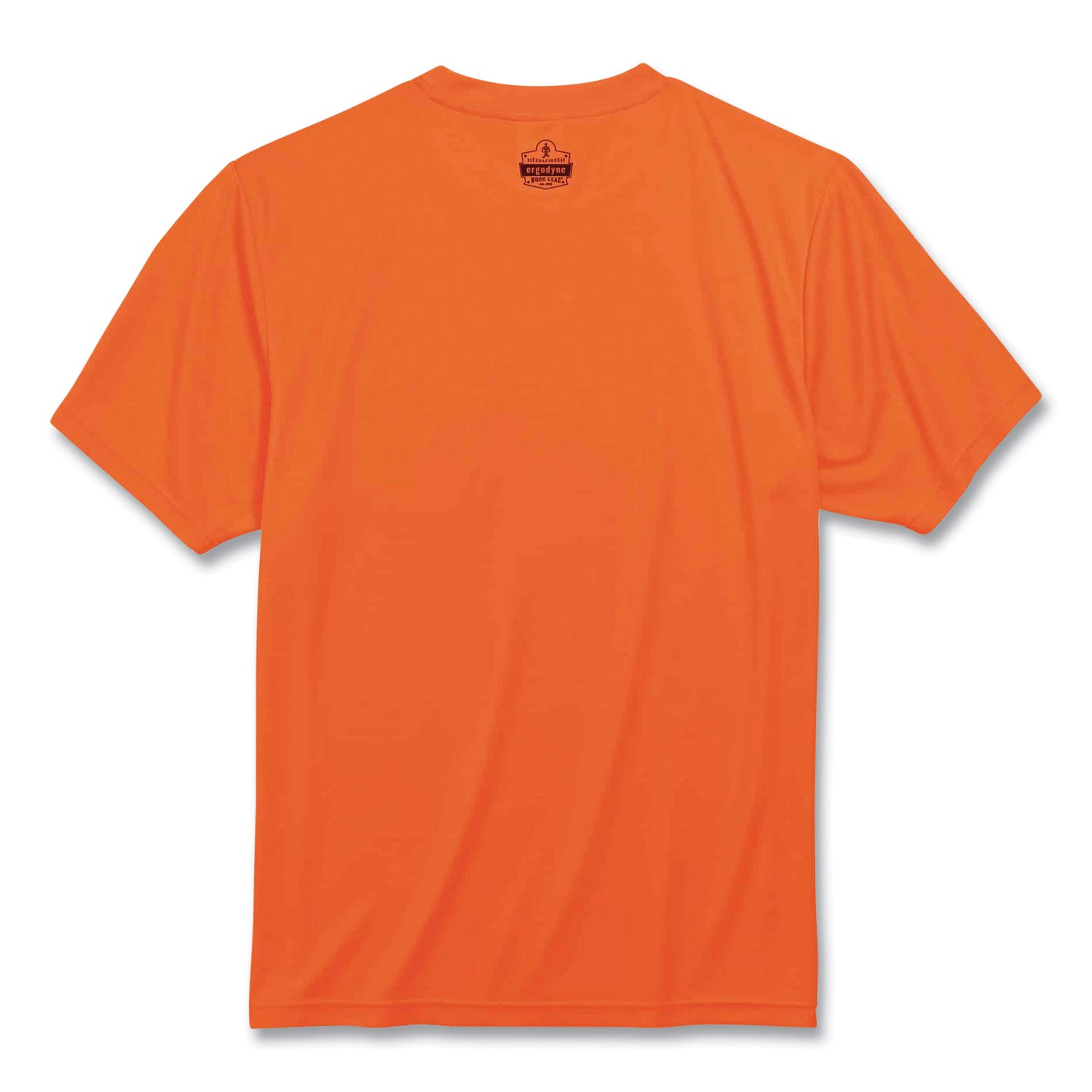 Ergodyne GloWear 8089 Non-certified Orange T-Shirt, Small, 1 Each, Polyester, Lightweight, Breathable, Moisture Wicking, UV Resistant, Chest Pocket, High Visibility, Short Sleeve, Machine Washable