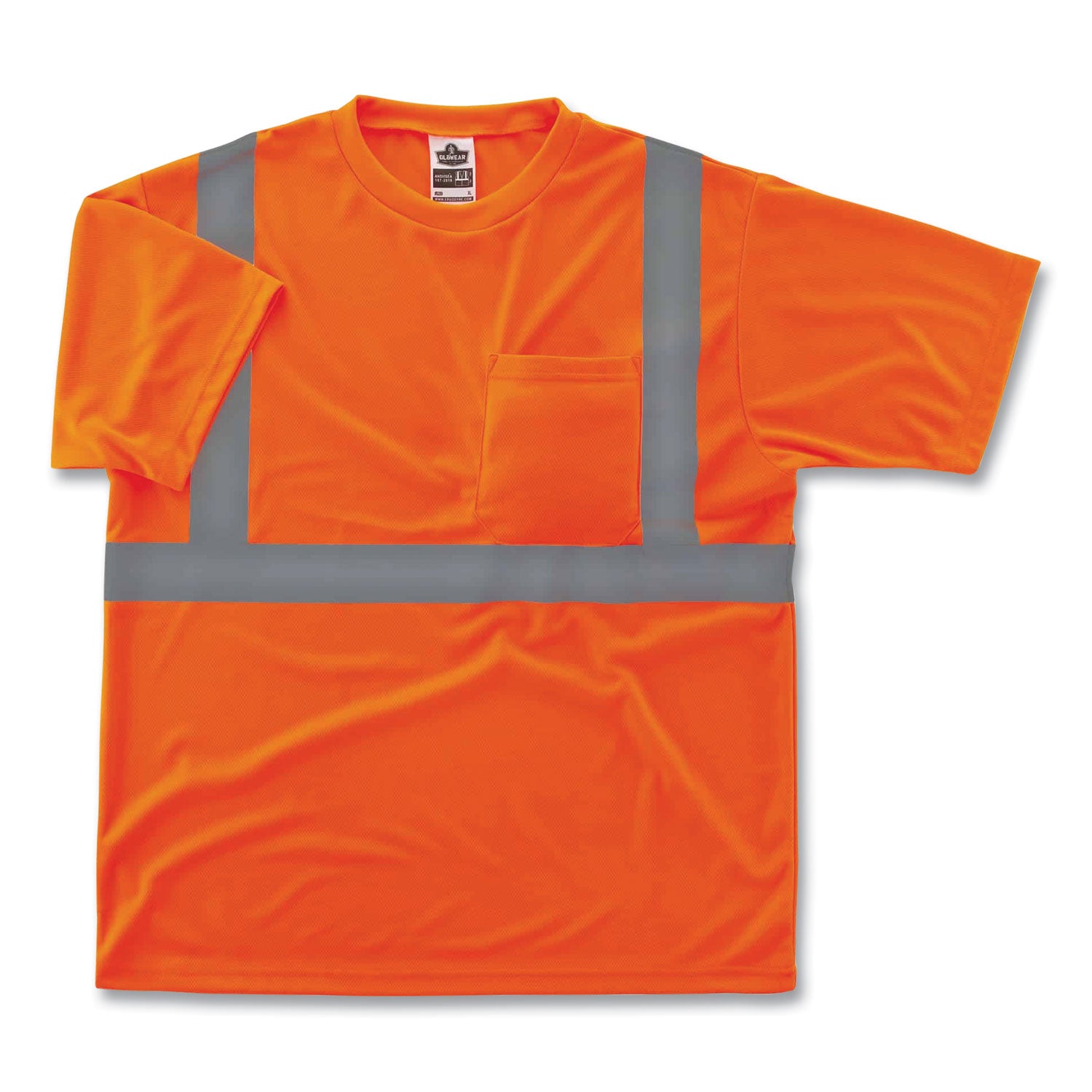 Ergodyne GloWear 8289 Class 2 Reflective Orange T-Shirt, 2XL, 1 Each