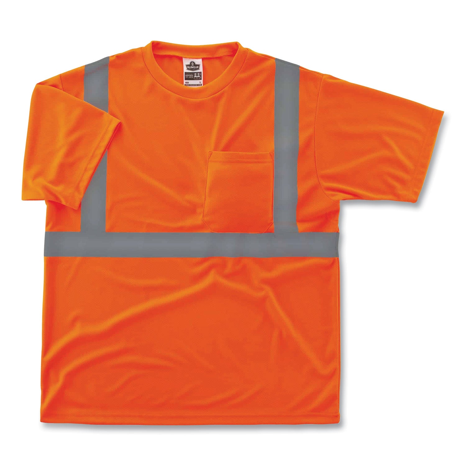 Ergodyne GloWear 8289 Class 2 Reflective Orange T-Shirt, Small, 1 Each