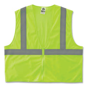 Ergodyne GloWear 8205Z Type R Class 2 Super Econo Mesh Safety Vest, Lime, Reflective, Breathable, Lightweight, Zipper Closure, 4X/5X Size, 1 Each