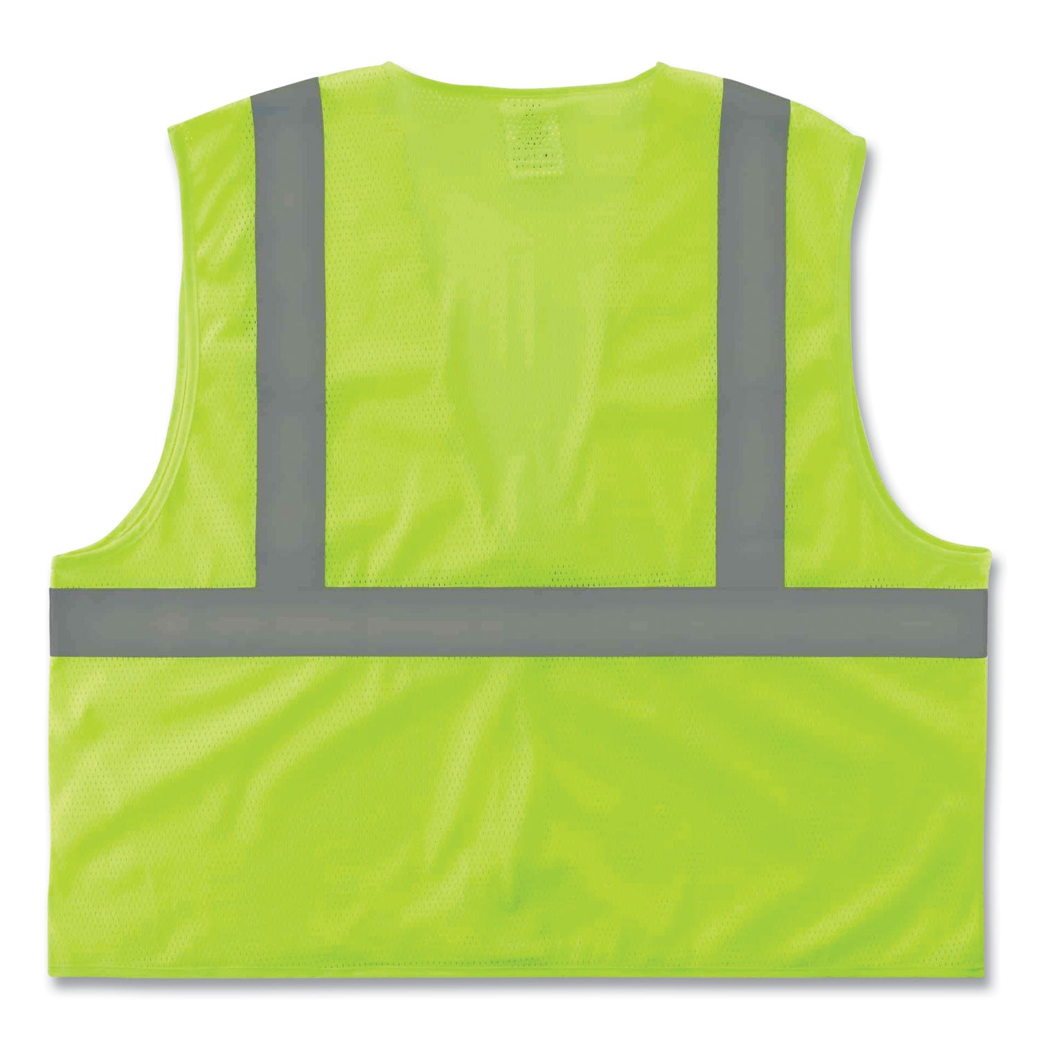 Ergodyne 8205HL Super Econo Mesh Vest - Recommended for: Construction, Emergency, Warehouse, Baggage Handling - Extra Small - Hook & Loop Closure - Polyester Mesh, Mesh Fabric - Lime - Lightweight, High Visibility, Reflective - 1 Each