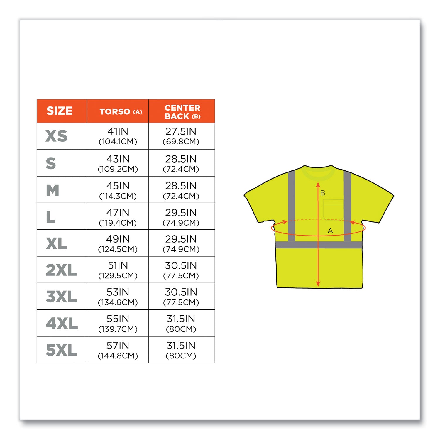 GloWear 8289 Class 2 Hi-Vis T-Shirt, Polyester, Lime, X-Large