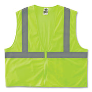 Ergodyne GloWear 8205Z Type R Class 2 Super Econo Mesh Safety Vest, 2XL/3XL, Lime, Zipper Closure, Reflective, Breathable, Lightweight, Machine Washable, 1 Each