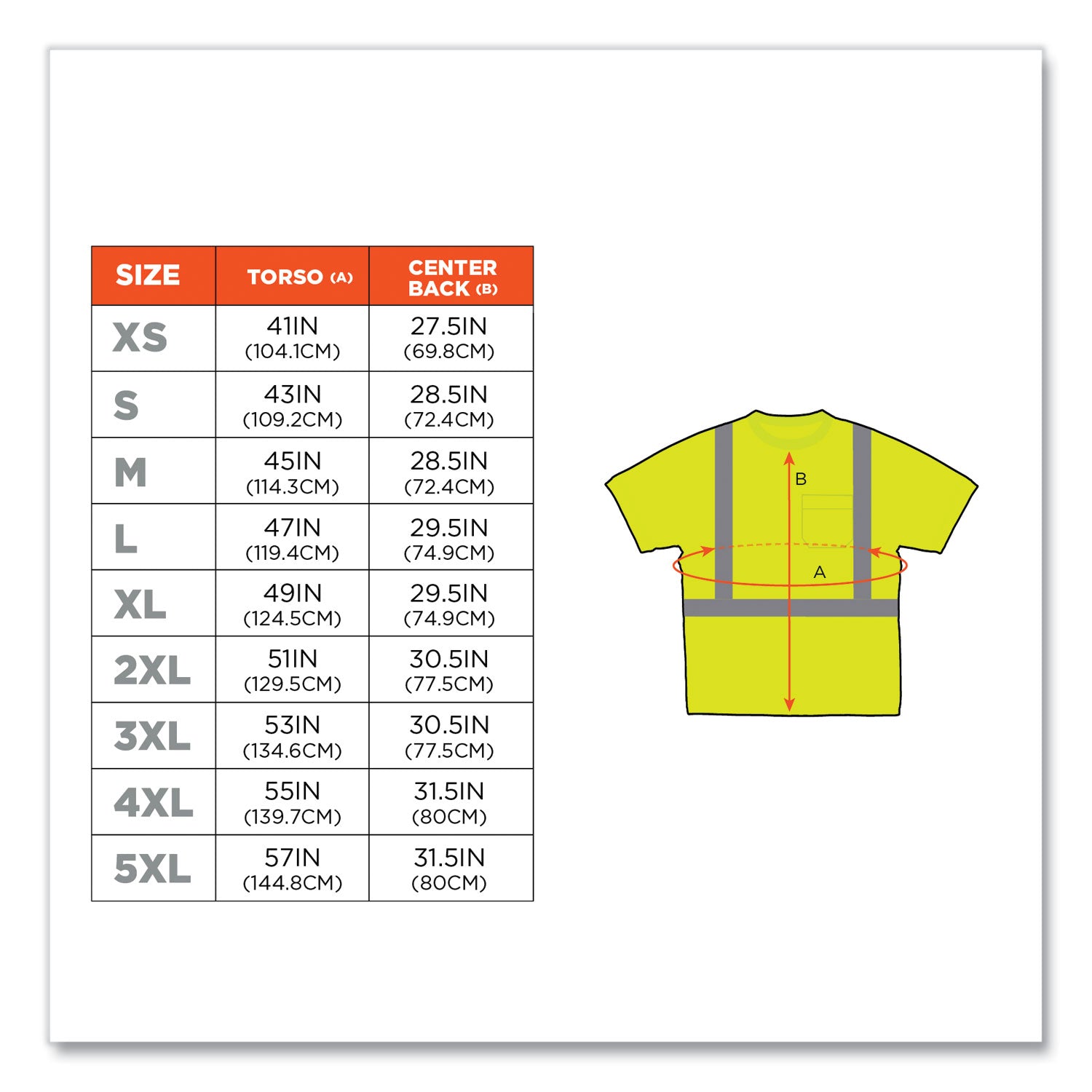 GloWear 8289 Class 2 Hi-Vis T-Shirt, Polyester, Lime, Large