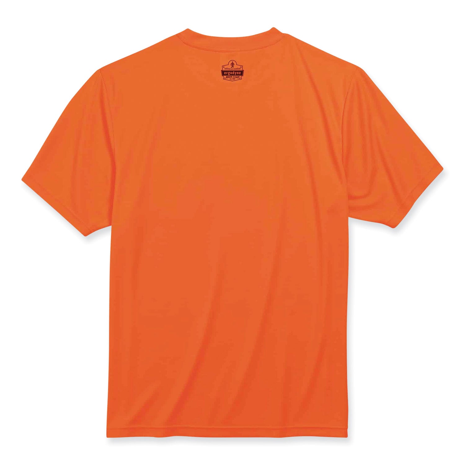 Ergodyne GloWear 8089 Non-certified Orange T-Shirt, Medium, 1 Each, Polyester, Lightweight, Breathable, Moisture Wicking, UV Resistant, Chest Pocket, Short Sleeve, High Visibility